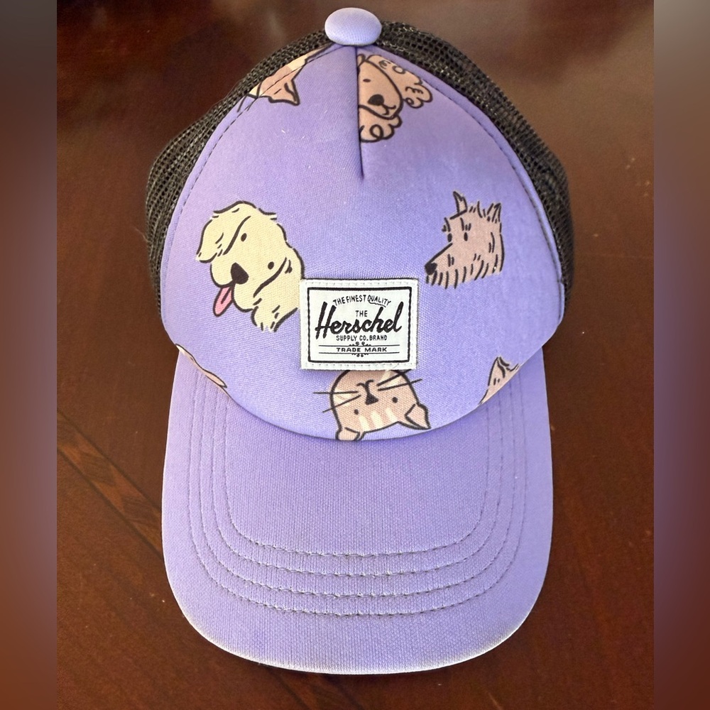 Herschel Lavender Dog Print Baby Toddler Cap Hat